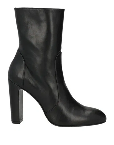 Stuart Weitzman Woman Ankle Boots Black Size 6.5 Calfskin