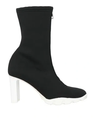Stuart Weitzman Woman Ankle Boots Black Size 6.5 Textile Fibers