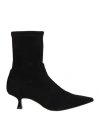 Stuart Weitzman Naomi Stretch Suede Ankle Booties In Black