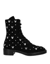 Stuart Weitzman Crystal-embellished Block Heel Boots In Black