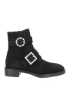 Stuart Weitzman Woman Ankle Boots Black Size 7.5 Calfskin In Black