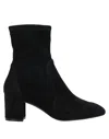 Stuart Weitzman Woman Ankle Boots Black Size 9.5 Soft Leather
