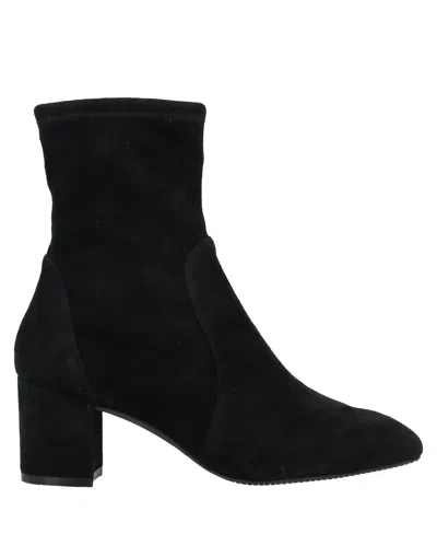 Stuart Weitzman Woman Ankle Boots Black Size 9.5 Soft Leather