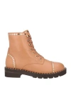 Stuart Weitzman Woman Ankle Boots Camel Size 6.5 Calfskin In Brown