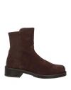 Stuart Weitzman Woman Ankle Boots Dark Brown Size 6.5 Leather In Brown