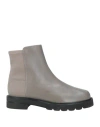 Stuart Weitzman Woman Ankle Boots Taupe Size 6.5 Leather, Textile Fibers In Grey