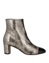 Stuart Weitzman Woman Ankle Boots Gold Size 6 Leather In Gold