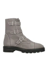 Stuart Weitzman Woman Ankle Boots Grey Size 7.5 Calfskin In Multi