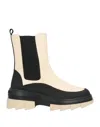 Stuart Weitzman Thick Soled Chelsea Boots In White