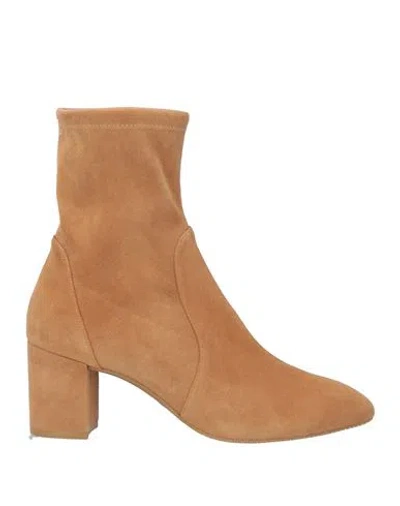Stuart Weitzman Woman Ankle Boots Sand Size 10.5 Leather In Beige