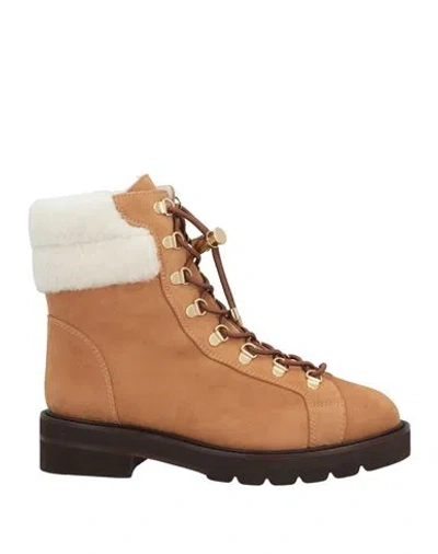 Stuart Weitzman Woman Ankle Boots Sand Size 7 Leather In Beige