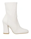 Stuart Weitzman Woman Ankle Boots White Size 6.5 Soft Leather