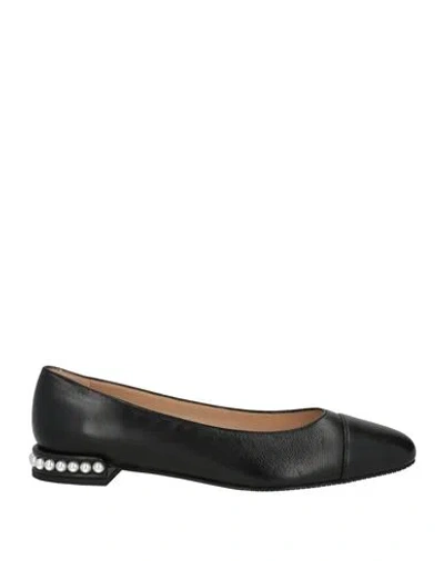 Stuart Weitzman Woman Ballet Flats Black Size 5.5 Leather