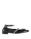Stuart Weitzman Woman Ballet Flats Black Size 6.5 Leather In Black