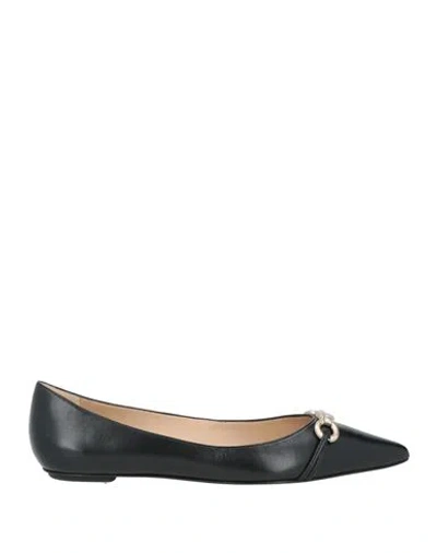 Stuart Weitzman Woman Ballet Flats Black Size 6.5 Leather
