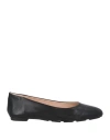 Stuart Weitzman Woman Ballet Flats Black Size 7.5 Soft Leather