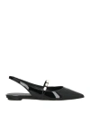 Stuart Weitzman Woman Ballet Flats Black Size 7.5 Leather In Black