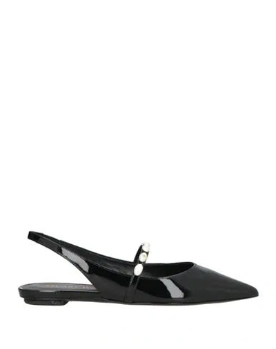 Stuart Weitzman Woman Ballet Flats Black Size 7.5 Leather