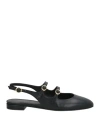 Stuart Weitzman Woman Ballet Flats Black Size 7.5 Leather