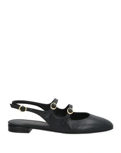 Stuart Weitzman Woman Ballet Flats Black Size 7.5 Leather
