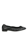 Stuart Weitzman Woman Ballet Flats Black Size 7.5 Leather