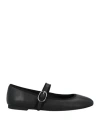 Stuart Weitzman Woman Ballet Flats Black Size 7.5 Leather In Black