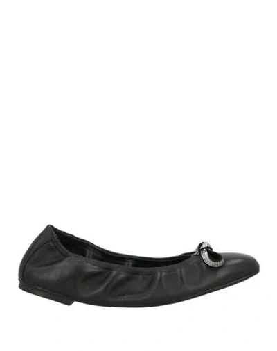 Stuart Weitzman Woman Ballet Flats Black Size 7.5 Leather