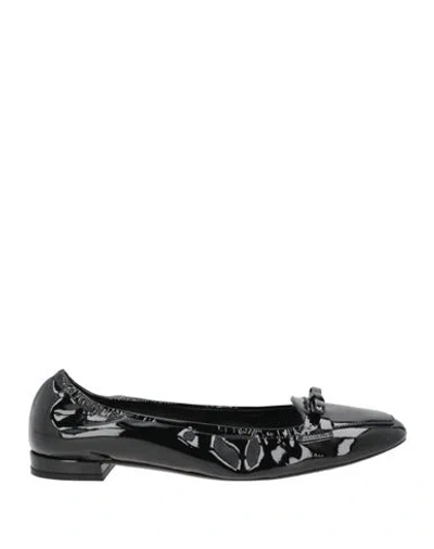 Stuart Weitzman Woman Ballet Flats Black Size 8 Leather
