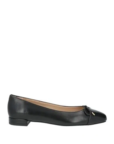 Stuart Weitzman Woman Ballet Flats Black Size 8 Leather
