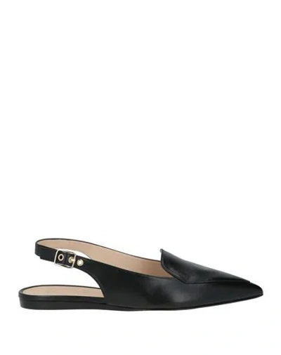 Stuart Weitzman Woman Ballet Flats Black Size 8.5 Leather In Multi