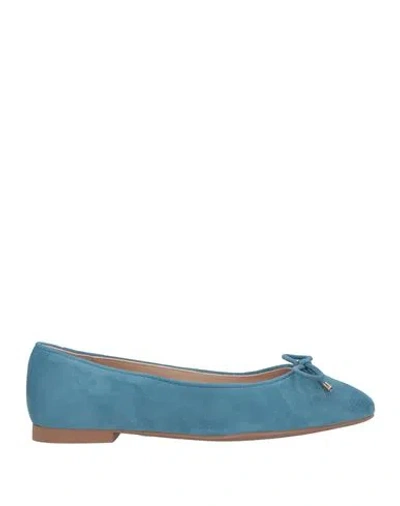 Stuart Weitzman Woman Ballet Flats Pastel Blue Size 5 Soft Leather