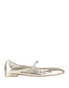 Stuart Weitzman Woman Ballet Flats Platinum Size 7.5 Leather