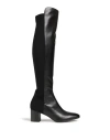 Stuart Weitzman Woman Boot Black Size 5 Leather, Textile Fibers In Black
