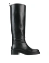 Stuart Weitzman Stylish Knee-high Leather Block Heel Boots In Black
