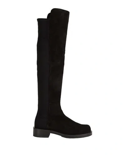 Stuart Weitzman Woman Boot Black Size 5.5 Leather, Textile Fibers