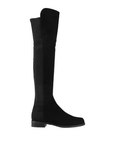 Stuart Weitzman Woman Boot Black Size 5.5 Leather, Textile Fibers