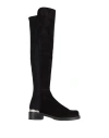 Stuart Weitzman Woman Boot Black Size 6.5 Leather, Textile Fibers In Black