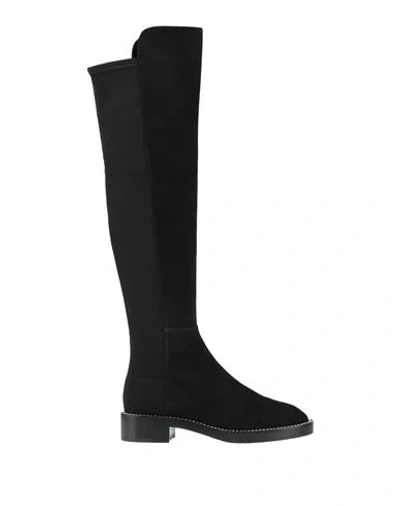 Stuart Weitzman Woman Boot Black Size 6.5 Leather, Textile Fibers