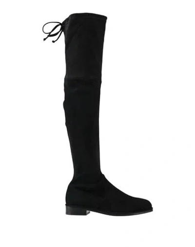 Stuart Weitzman Lowland 30mm Tie-fastening Suede Boots In Black