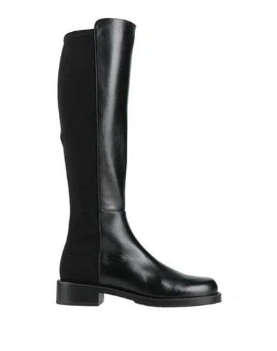 Stuart Weitzman Woman Boot Black Size 7.5 Leather, Textile Fibers