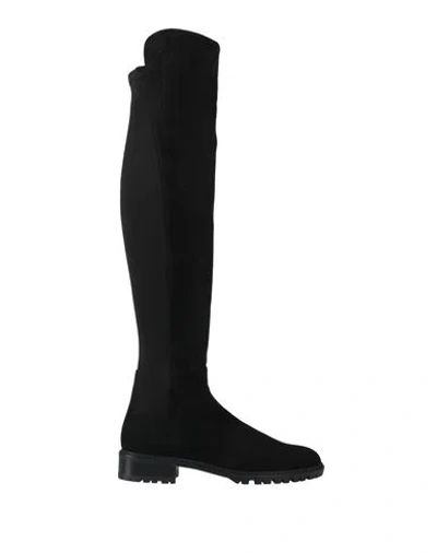 Stuart Weitzman Woman Boot Black Size 6.5 Leather, Textile Fibers