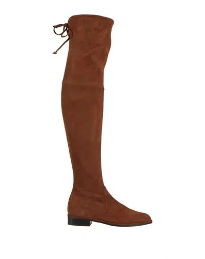 Stuart Weitzman Woman Boot Camel Size 4.5 Leather In Brown