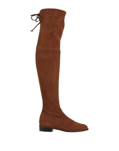 Stuart Weitzman Woman Boot Camel Size 4.5 Leather In Beige