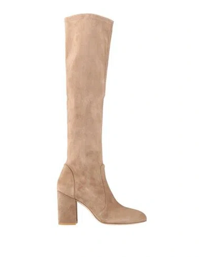 Stuart Weitzman Woman Boot Camel Size 6 Leather In Multi