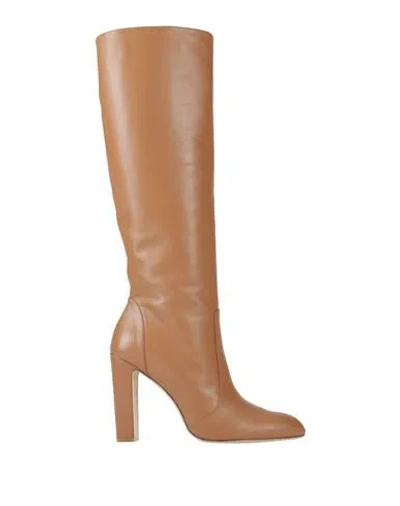 Stuart Weitzman Woman Boot Camel Size 7 Calfskin In Beige