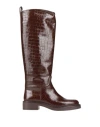 Stuart Weitzman Woman Boot Dark Brown Size 7 Leather In Brown