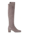 Stuart Weitzman Woman Boot Grey Size 6.5 Leather In Gray