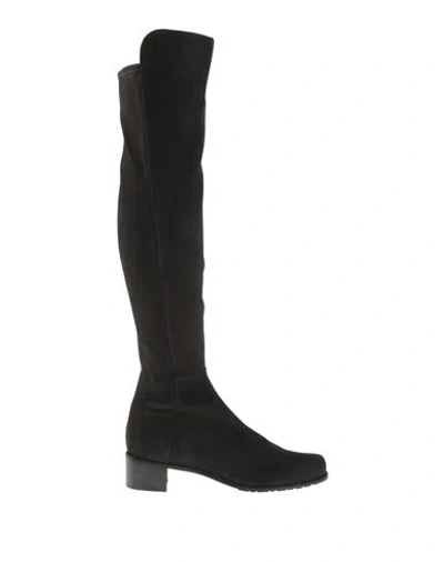 Stuart Weitzman Woman Boot Lead Size 6 Leather In Grey
