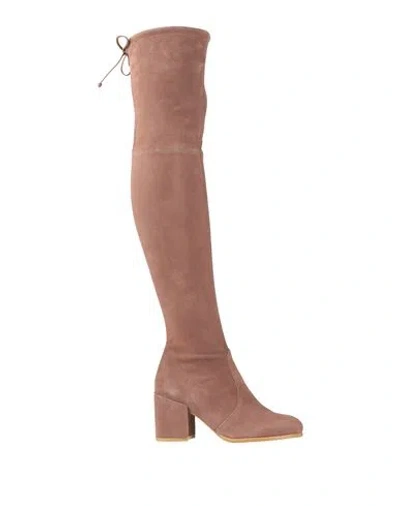 Stuart Weitzman Woman Boot Light Brown Size 5 Leather