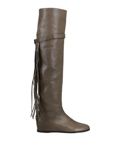 Stuart Weitzman Woman Boot Military Green Size 6.5 Leather